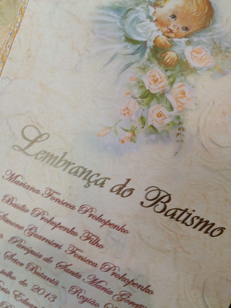 Lembrança de Batismo